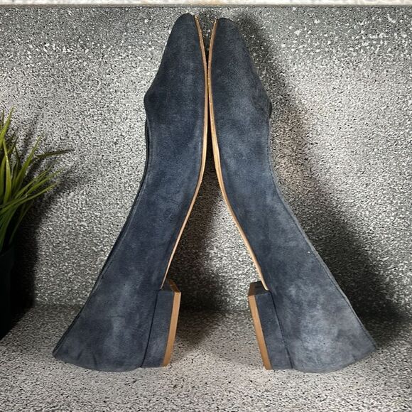 Bleecker & Bond Blue Chunky Low Heels Genuine Leather Size 8.5 - Picture 3 of 7